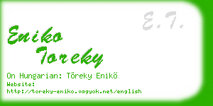 eniko toreky business card